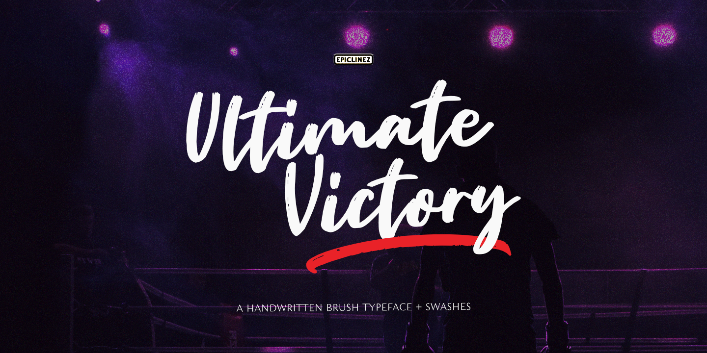 Ejemplo de fuente Ultimate Victory Regular